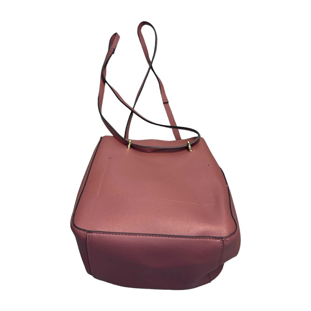 Christian Siriano for Payless Womens Handbag Pink Faux Leather Snap Shoulder Bag - Picture 6 of 11